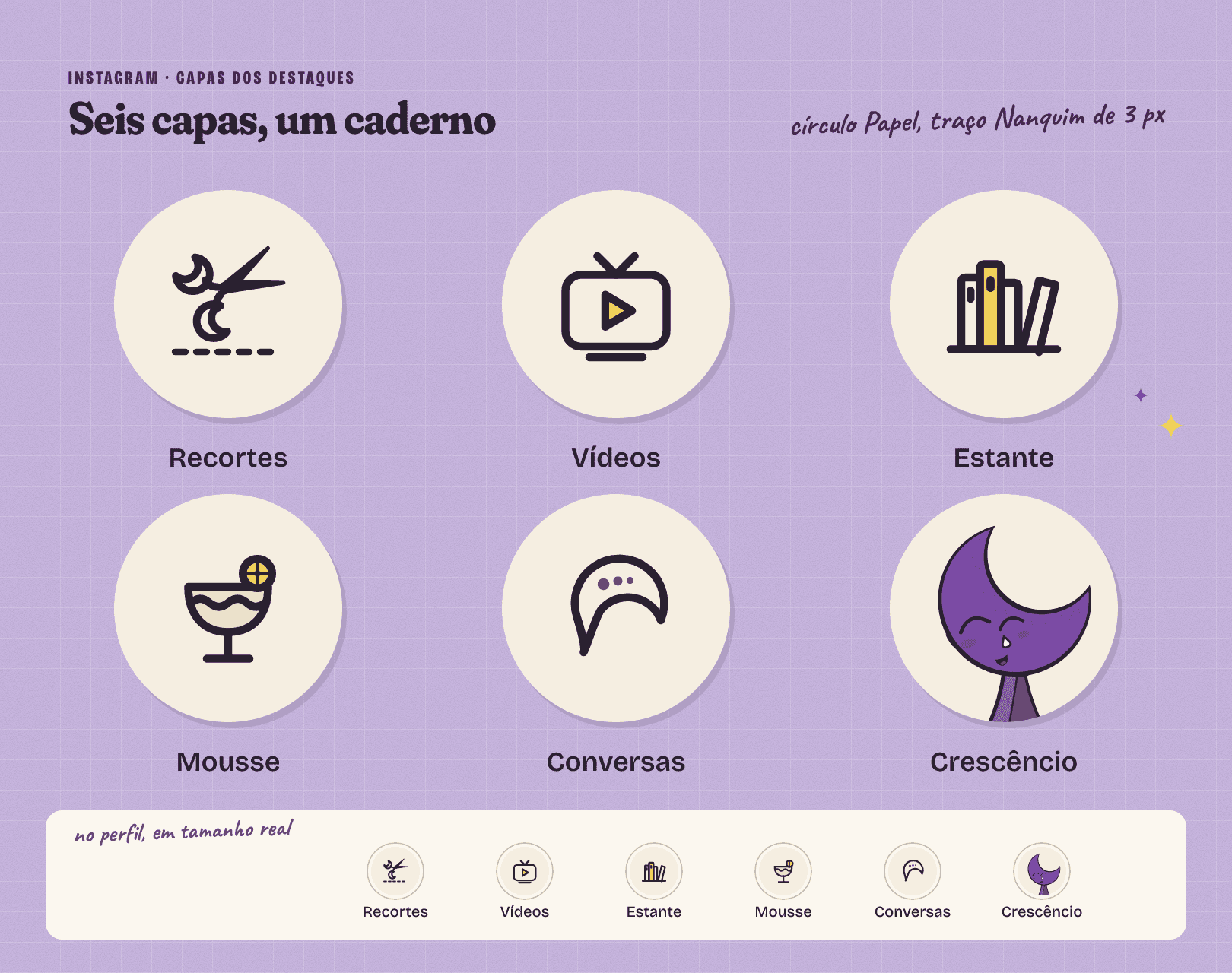 Instagram · capas dos destaques