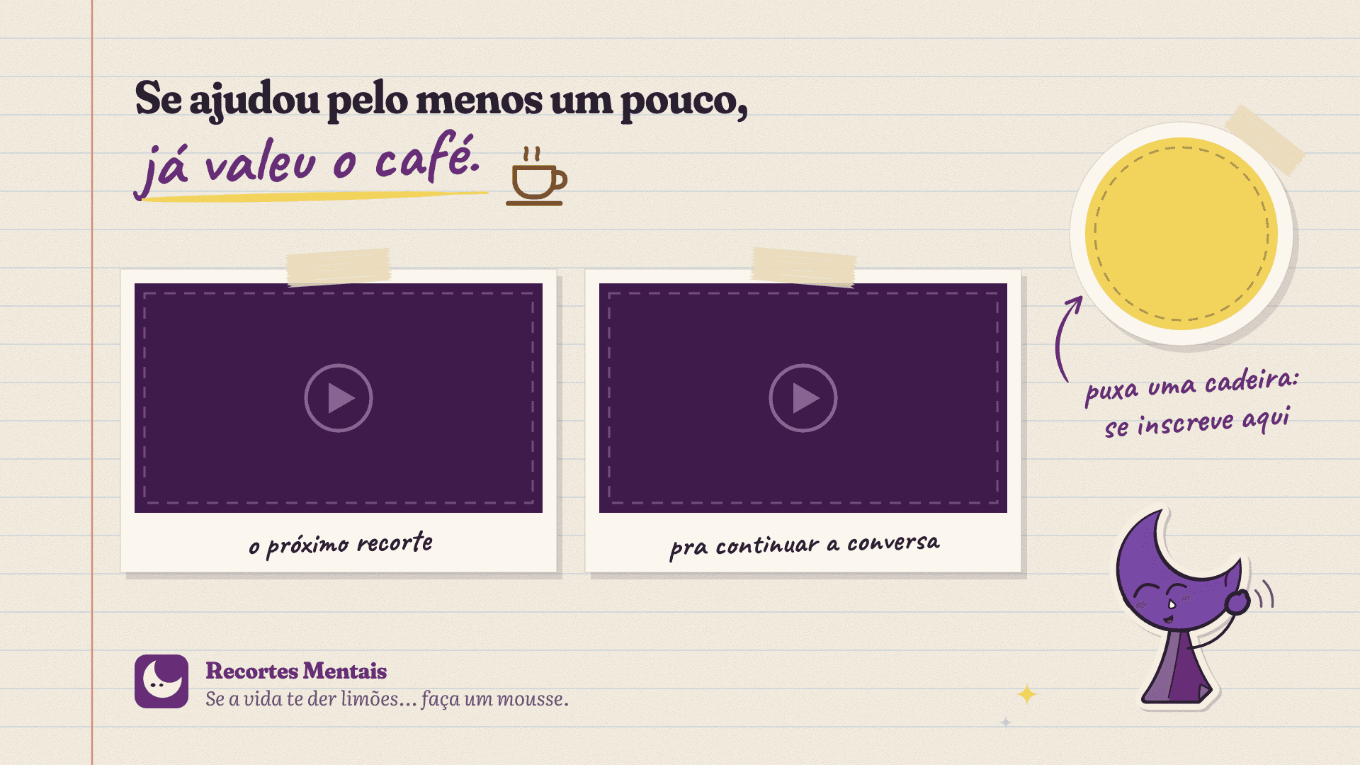 Tela final do YouTube