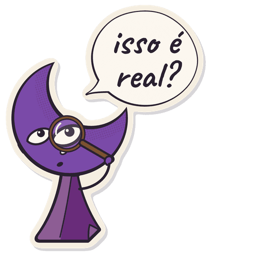 Figurinha do Crescêncio com o balão “isso é real?”