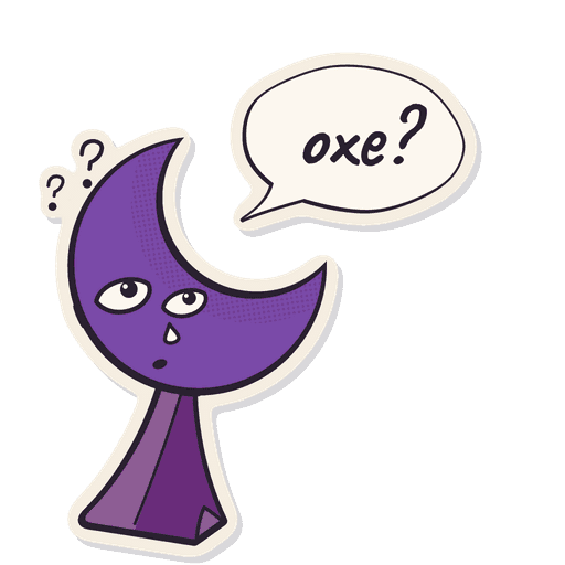 Figurinha do Crescêncio com o balão “oxe?”