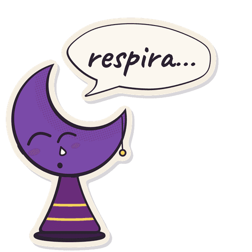 Figurinha do Crescêncio com o balão “respira…”