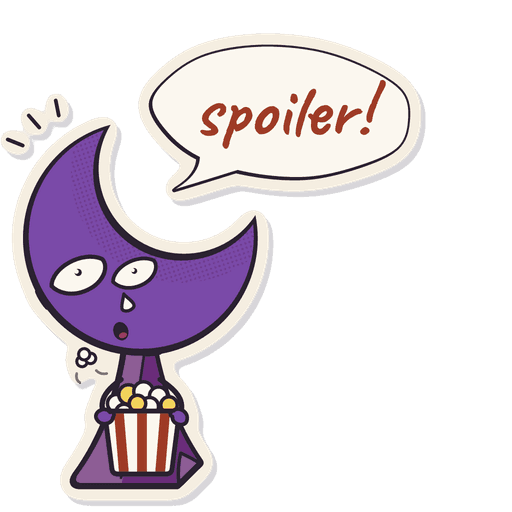 Figurinha do Crescêncio com o balão “spoiler!”